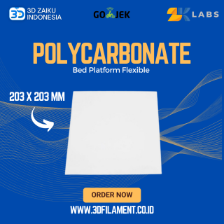 ZKLabs Polycarbonate PC 3D Printer 3D Printer Bed Platform Flexible - 203 x 203 mm